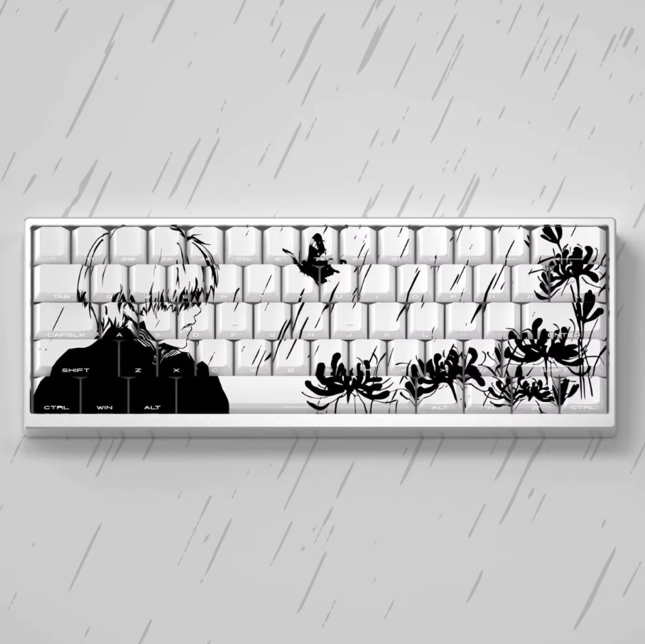 Kaneki Keycap Set – Tokyo Ghoul-Inspired PBT Mechanical Keycaps (130 Keys)