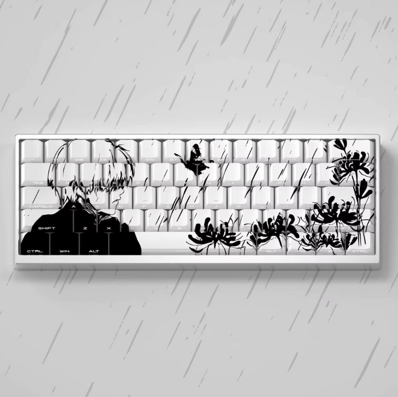Kaneki Keycap Set – Tokyo Ghoul-Inspired PBT Mechanical Keycaps (130 Keys)