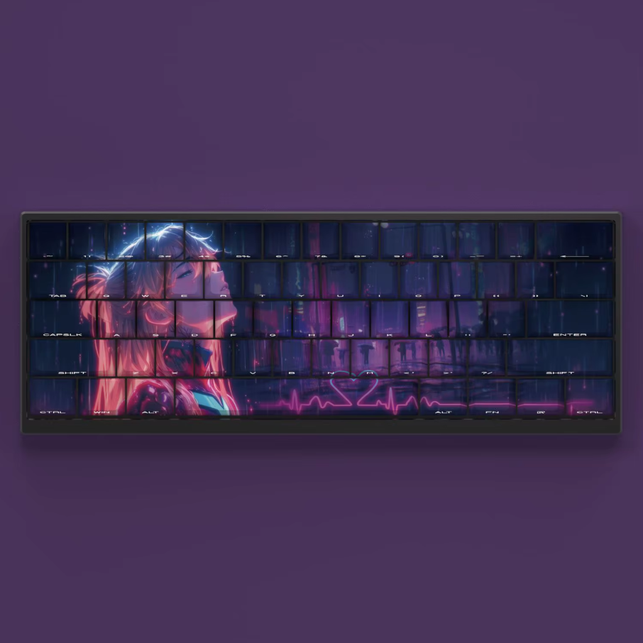 Asuka Keycap Set – Anime-Inspired PBT Cherry Profile Mechanical Keycaps (130 Keys)