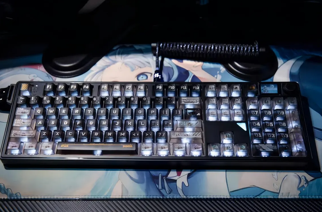 Cyberpunk Cyber Ruins Keycap Set – PBT + PC Mechanical Keycaps (120 Keys)