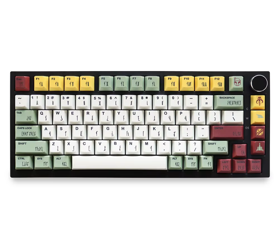 Boba Fett Keycap Set – Tactical-Inspired PBT Mechanical Keycaps (129 Keys)