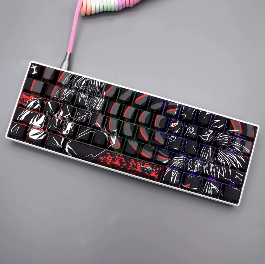 Death Note Keycap Set – Anime-Inspired PBT Mechanical Keycaps (136 Keys, Cherry Profile)