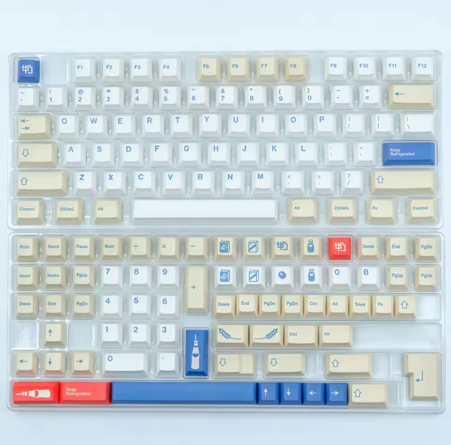Soymilk Keycap Set – Premium PBT Mechanical Keycaps (135 Keys)