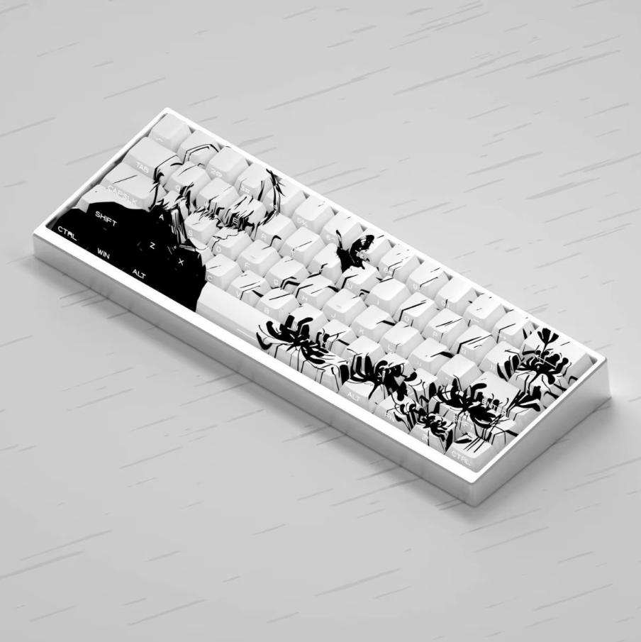 Kaneki Keycap Set – Tokyo Ghoul-Inspired PBT Mechanical Keycaps (130 Keys)