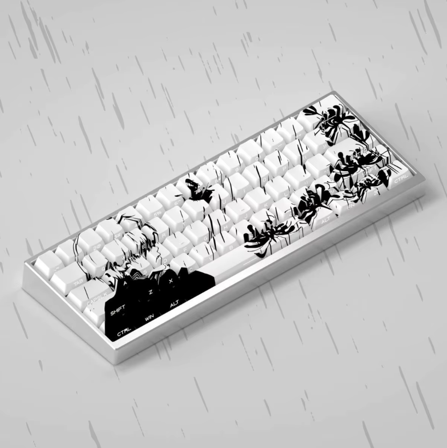 Kaneki Keycap Set – Tokyo Ghoul-Inspired PBT Mechanical Keycaps (130 Keys)