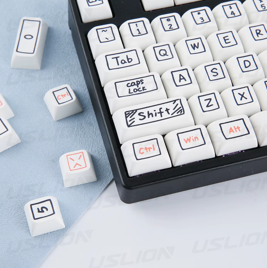 Graffiti Keycap Set – PBT XDA Profile Mechanical Keycaps (125 Keys)