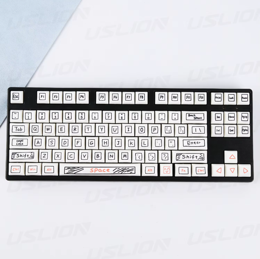 Graffiti Keycap Set – PBT XDA Profile Mechanical Keycaps (125 Keys)