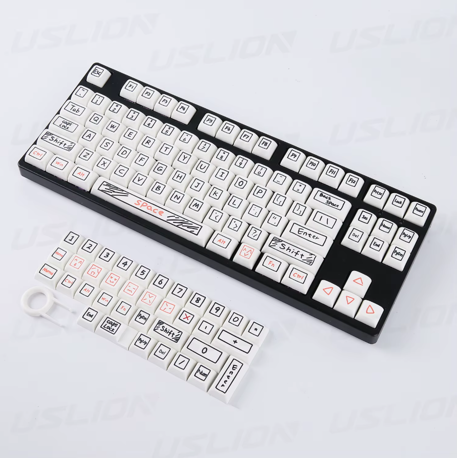 Graffiti Keycap Set – PBT XDA Profile Mechanical Keycaps (125 Keys)