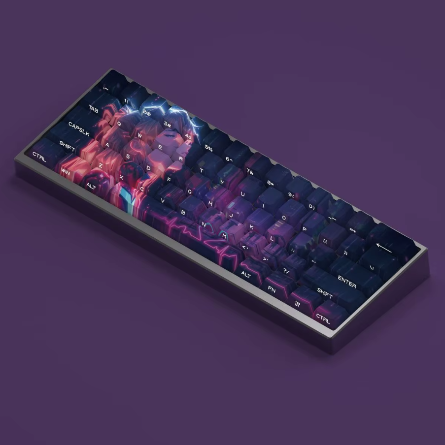 Asuka Keycap Set – Anime-Inspired PBT Cherry Profile Mechanical Keycaps (130 Keys)