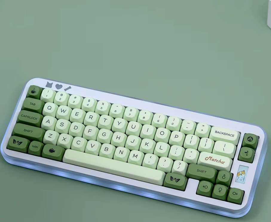 Matcha Keycap Set – Premium PBT KOA Profile Mechanical Keycaps (143 Keys)