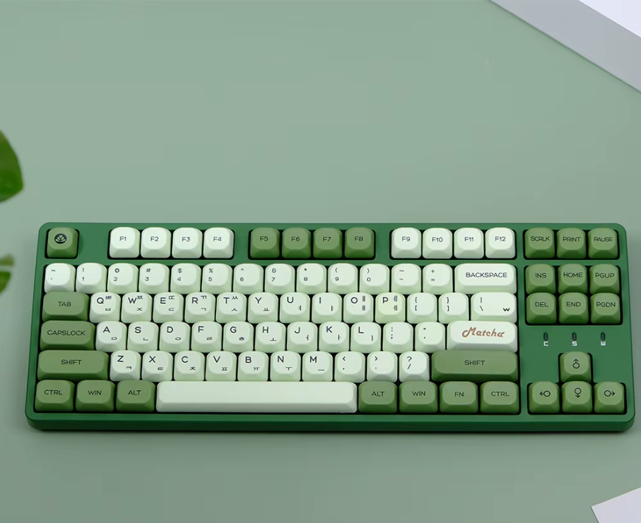 Matcha Keycap Set – Premium PBT KOA Profile Mechanical Keycaps (143 Keys)