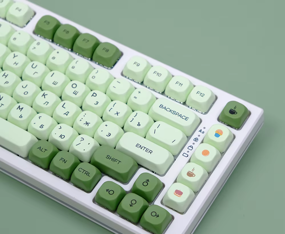 Matcha Keycap Set – Premium PBT KOA Profile Mechanical Keycaps (143 Keys)