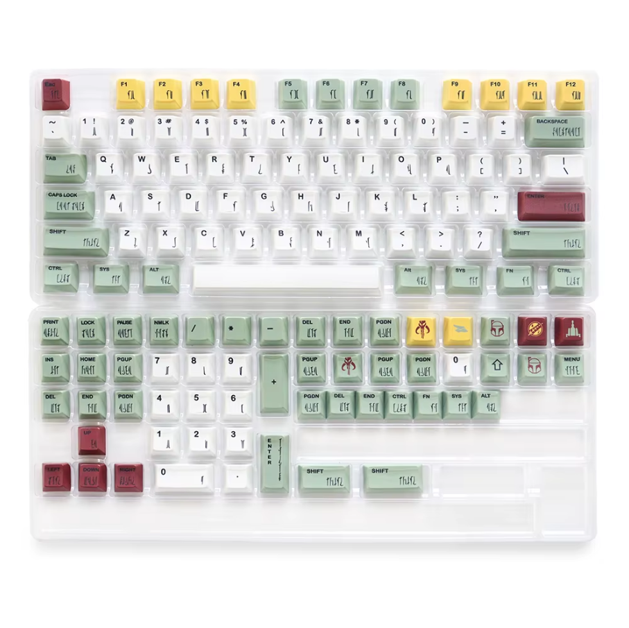 Boba Fett Keycap Set – Tactical-Inspired PBT Mechanical Keycaps (129 Keys)