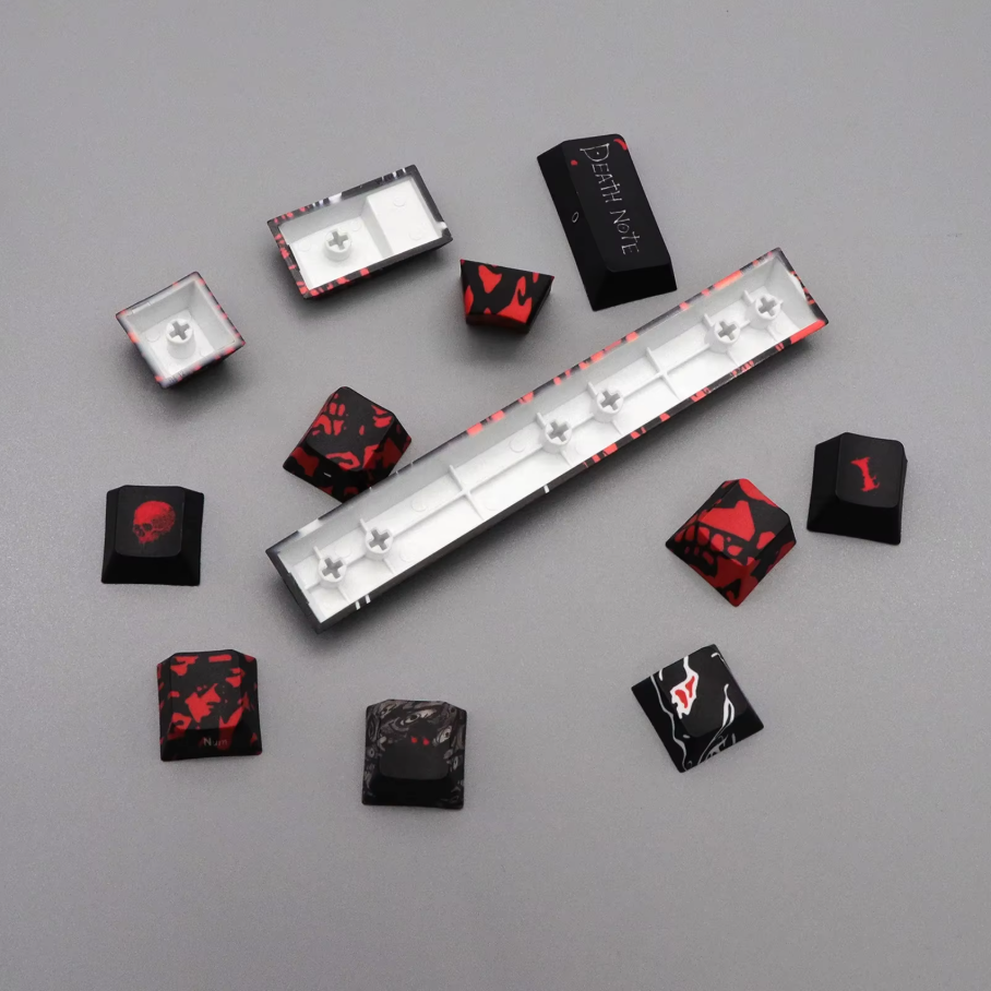 Death Note Keycap Set – Anime-Inspired PBT Mechanical Keycaps (136 Keys, Cherry Profile)