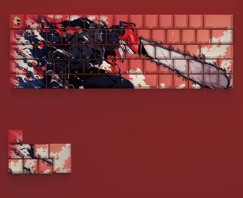 Chainsaw Man Keycap Set – Denji & Makima PBT Mechanical Keycaps (MX Compatible)